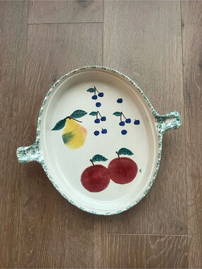 HARTSTONE Pottery Fruit Motif Ceramic Serving Dish